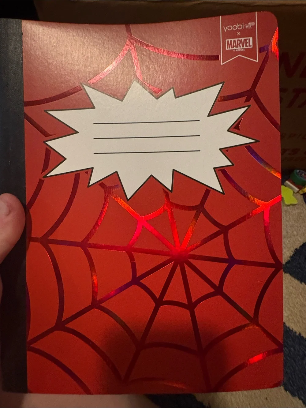 Spider-Themed Kids Stationery Set - Blue & Red
